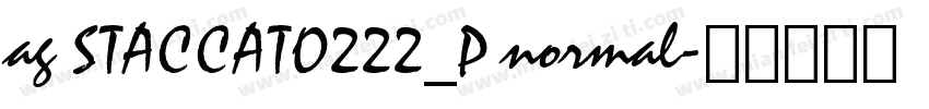 ag STACCATO222_P normal字体转换